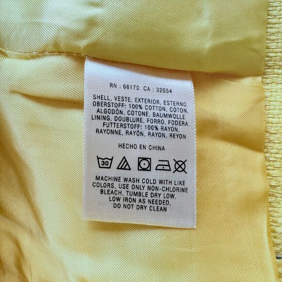 Anthro Cartonnier Well Pocket Contrast Stitch Textured Pencil Skirt in Yellow 6 - Picture 7 of 10